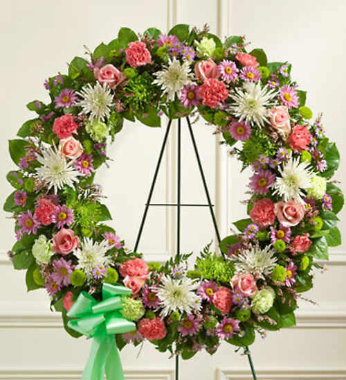 Serene Blessings Pastel Standing Wreath
