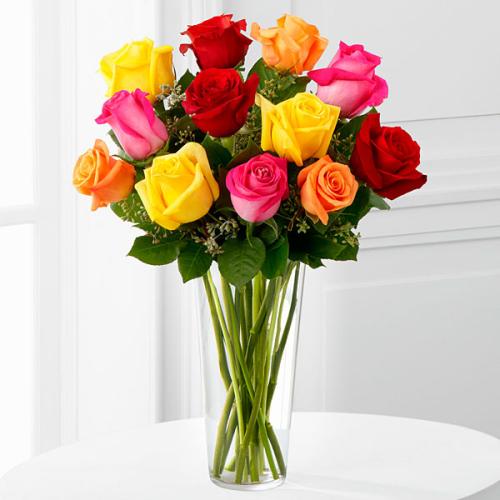 The Bright Spark Rose Bouquet *
