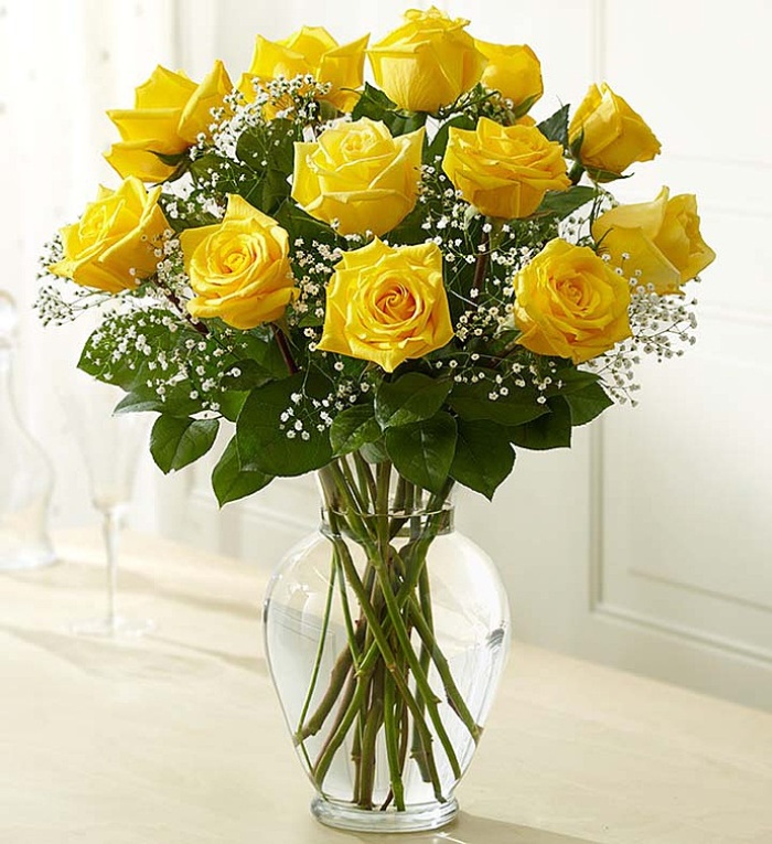 Rose Elegance Premium Long Stem Yellow Roses*
